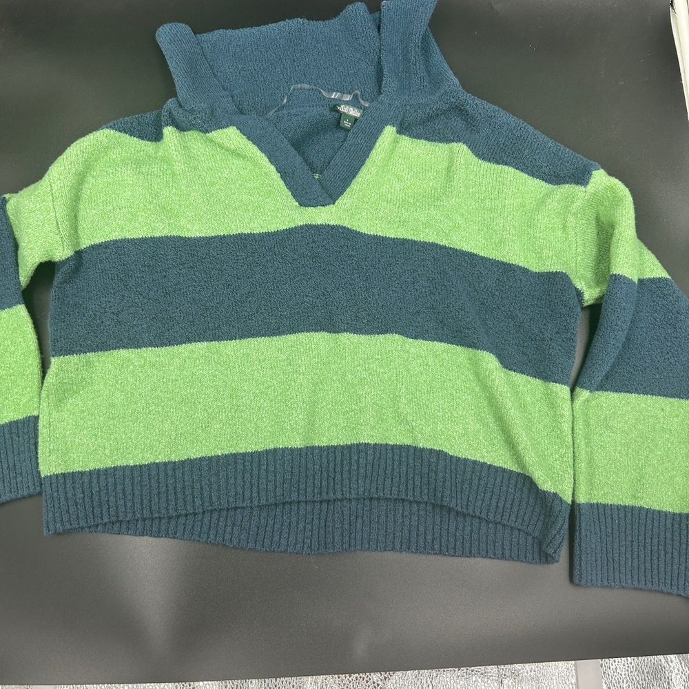 Wild Fable Blue and Green Knit Sweater